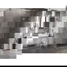 Mexen Lunar T Duschkabine schwenkbar rechts 140 x 80 cm, transparent, gebürsteter Nickel - 834T-140-080-97-00-P