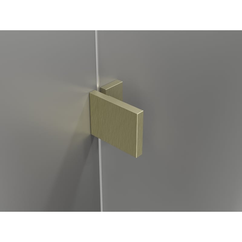 Mexen Lunar T right hinged shower cabin 130 x 70 cm, transparent, brushed gold - 834T-130-070-55-00-P