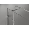 Mexen Lunar T right-hand swing shower cabin 120 x 90 cm, transparent, brushed nickel - 834T-120-090-97-00-P