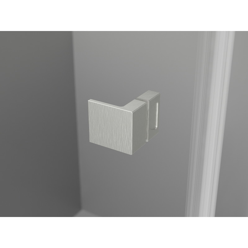 Mexen Lunar T pravokotna prha vrata desna 130 x 90 cm, prozorna, brušeni nikelj - 834T-130-090-97-00-P