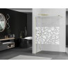 Mexen Kioto Dušisein Walk-in 140 x 200 cm, valge muster 8 mm, kuldne - 800-140-101-50-85