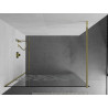 Mexen Kioto Dušisein Walk-in 140 x 200 cm, valge muster 8 mm, kuldne - 800-140-101-50-85