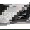 Mexen Kioto douchewand Walk-in 100 x 200 cm, wit patroon 8 mm, roze goud - 800-100-101-60-85