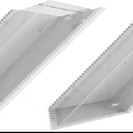 Mexen Lunar T Duschkabine mit rechter Tür 125 x 100 cm, transparent, gebürsteter Nickel - 834T-125-100-97-00-P