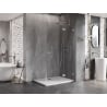 Mexen Lunar T cabine de douche à charnière droite 130 x 100 cm, transparent, nickel brossé - 834T-130-100-97-00-P