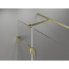 Mexen Lunar T desna preklopna tuš kabina 110 x 100 cm, prozirna, četkano zlatna - 834T-110-100-55-00-P
