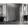 Mexen Lunar T desna preklopna tuš kabina 110 x 100 cm, prozirna, četkano zlatna - 834T-110-100-55-00-P