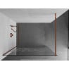Paroi de douche Mexen Kioto Walk-in 130 x 200 cm, motif blanc 8 mm, or rose - 800-130-101-60-85