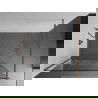 Mexen Kioto Duschwand Walk-in 140 x 200 cm, weißes Muster 8 mm, Roségold - 800-140-101-60-85