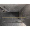 Mexen Lunar T desna otklopna tuš kabina 135 x 100 cm, prozirna, zlatna brušena - 834T-135-100-55-00-P