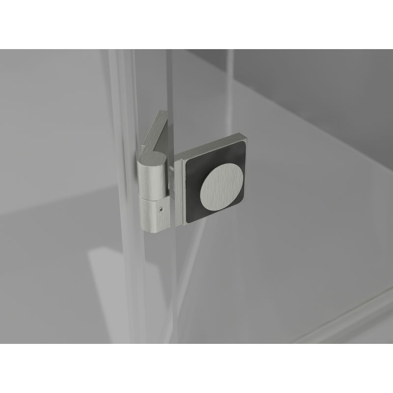 Mexen Lunar T cabine de douche pivotante droite 130 x 110 cm, transparent, nickel brossé - 834T-130-110-97-00-P