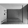 Mexen Kioto mampara de ducha Walk-in 80 x 200 cm, diseño blanco 8 mm, negro - 800-080-101-70-85