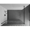 Mexen Kioto paroi de douche Walk-in 80 x 200 cm, motif blanc 8 mm, noir - 800-080-101-70-85