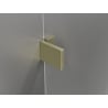 Mexen Lunar T Duschkabine Drehbar rechts 140 x 100 cm, transparent, gebürstetes Gold - 834T-140-100-55-00-P