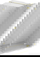 Mexen Lunar T douchecabine scharnierdeur rechts 140 x 100 cm, transparant, geborsteld goud - 834T-140-100-55-00-P