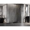 Mexen Lunar T Duschkabine Drehbar rechts 140 x 100 cm, transparent, gebürstetes Gold - 834T-140-100-55-00-P