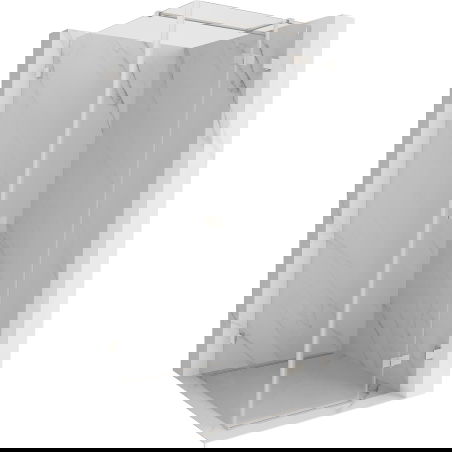 Mexen Lunar T Duschkabine, rechts anschlagend, 120 x 120 cm, transparent, gebürstetes Nickel - 834T-120-120-97-00-P