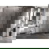 Mexen Lunar T Duschkabine, rechts anschlagend, 120 x 120 cm, transparent, gebürstetes Nickel - 834T-120-120-97-00-P