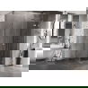 Mexen Lunar T Duschkabine, rechts anschlagend, 120 x 120 cm, transparent, gebürstetes Nickel - 834T-120-120-97-00-P