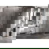Mexen Lunar T Duschkabine, rechts anschlagend, 120 x 120 cm, transparent, gebürstetes Nickel - 834T-120-120-97-00-P