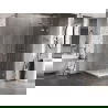 Mexen Lunar T Duschkabine, rechts anschlagend, 120 x 120 cm, transparent, gebürstetes Nickel - 834T-120-120-97-00-P