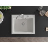 Mexen Elix ühekambriline graniitvalamu 600 x 500 mm, valge, kroomitud sifoon - 6525601005-20