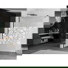 Mexen Kioto Duschwand 140 x 200 Walk-in cm, weißes Muster 8 mm, schwarz - 800-140-101-70-85