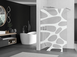 Mexen Kioto Zidna paravana za tuš Walk-in 80 x 200 cm, bijeli val 8 mm, krom - 800-080-101-01-97
