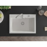 Mexen Elix granitni sudoper s 1 odjeljkom 700 x 500 mm, bijeli, sifon krom - 6526701005-20