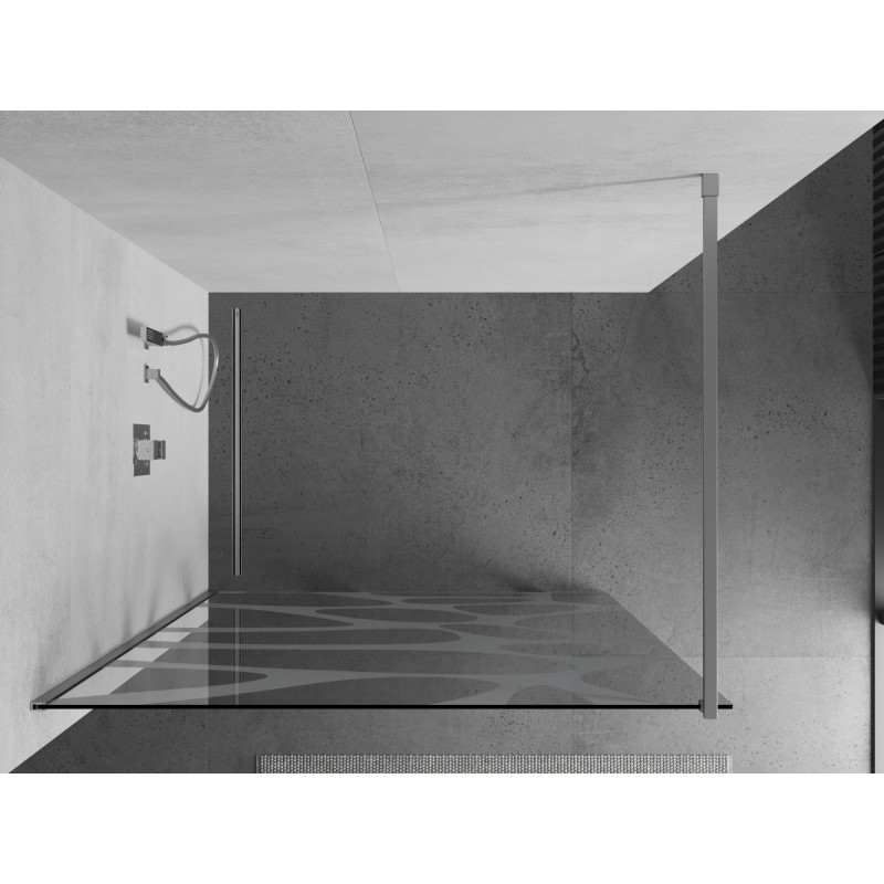 Mexen Kioto dušisein Walk-in 120 x 200 cm, valge laine 8 mm, kroom - 800-120-101-01-97