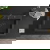Mexen Elix Granitspüle 1-Becken 700 x 500 mm, schwarz gesprenkelt, schwarzer Siphon - 6526701005-76-B