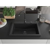 Mexen Elix granitni sudoper s jednom komorom 700 x 500 mm, crni, crni sifon - 6526701005-77-B