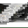 Mexen Kioto Duschwand Walk-in 70 x 200 cm, transparent/weiße Welle 8 mm, gold - 800-070-101-50-97