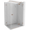 Mexen Lunar T desna sklopiva tuš kabina 125 x 90 cm, prozirna, ružičasto zlato - 834T-125-090-60-00-P