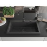 Mexen Elix granitni sudoper s jednom komorom 800 x 500 mm, crni s točkicama, crni sifon - 6527801005-76-B