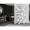 Mexen Kioto Duschwand Walk-in 100 x 200 cm, weiße Welle 8 mm, golden - 800-100-101-50-97