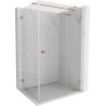 Cabine de douche pivotante droite Mexen Lunar T 115 x 70 cm, transparent, cuivre brossé - 834T-115-070-65-00-P