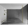 Mexen Kioto Duschwand Walk-in 100 x 200 cm, weiße Welle 8 mm, golden - 800-100-101-50-97