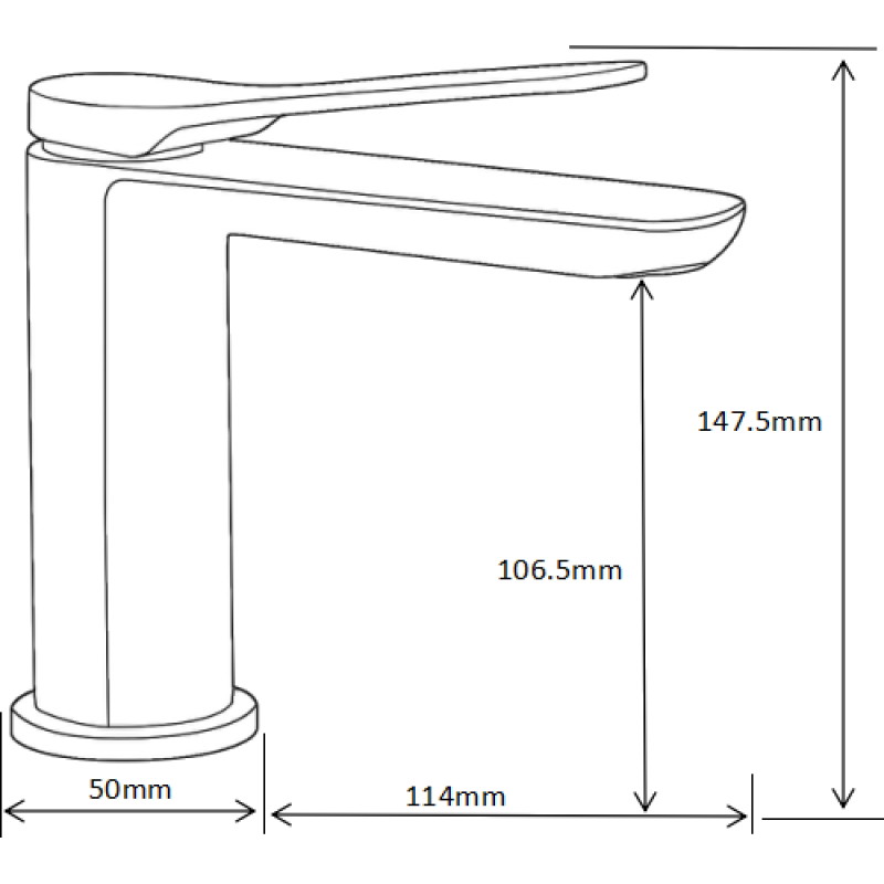 Mexen Largo washbasin faucet, chrome - 73700-00