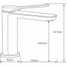 Mexen Largo robinet de lavabo, chrome - 73700-00