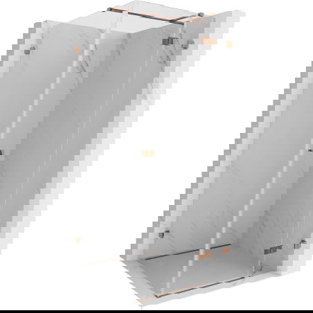 Mexen Lunar T duschkabin med gångjärnsdörr höger 110 x 110 cm, transparent, roséguld - 834T-110-110-60-00-P