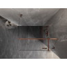 Mexen Lunar T desna preklopna tuš kabina 110 x 110 cm, prozirna, ružičasto zlato - 834T-110-110-60-00-P