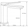 Mexen Largo washbasin faucet, black - 73700-70