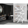 Mexen Kioto dušisein Walk-in 110 x 200 cm, valge laine 8 mm, roosa kuld - 800-110-101-60-97