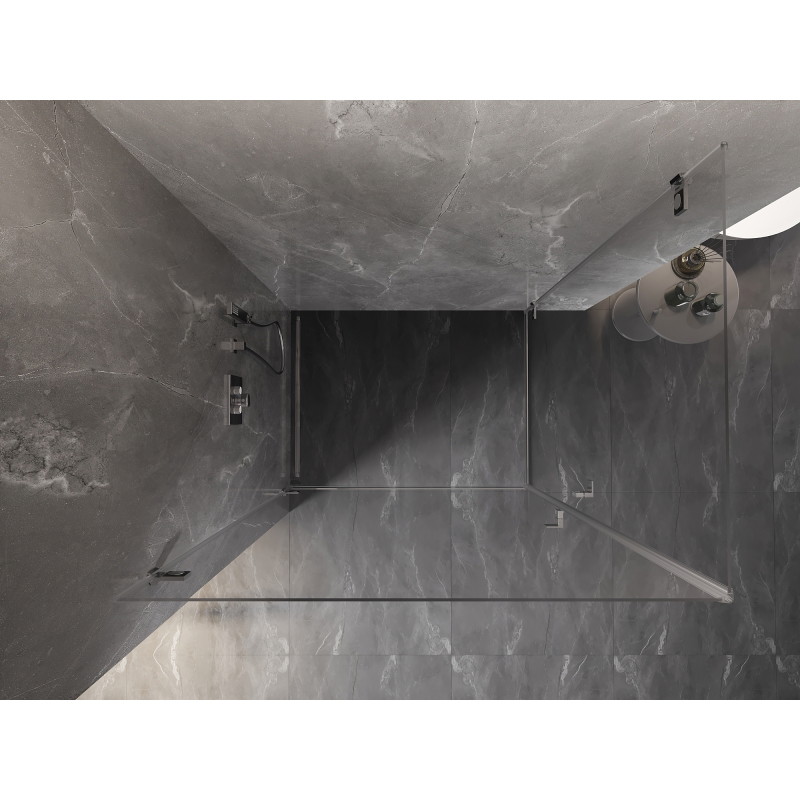 Mexen Lunar-B Duo preklopna tuš kabina 75 x 70 cm, prozirna, kromirana - 832-075L-070P-01-00