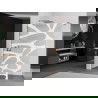 Mexen Kioto douchewand Walk-in 130 x 200 cm, witte golf 8 mm, roze goud - 800-130-101-60-97