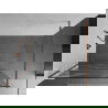 Mexen Kioto douchewand Walk-in 130 x 200 cm, witte golf 8 mm, roze goud - 800-130-101-60-97