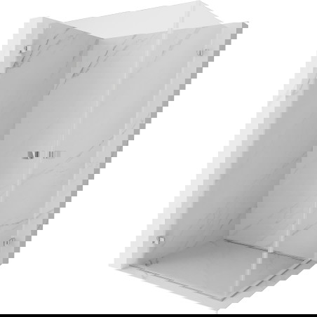 Mexen Lunar-B Duo krilna tuš kabina 100 x 70 cm, prozorna, krom - 832-100L-070P-01-00