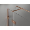 Mexen Lunar T tuš kabina s preklopnim vratima desna 140 x 100 cm, prozirna, brušena bakrena - 834T-140-100-65-00-P