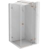Mexen Lunar T cabine de douche pivotante droite 120 x 120 cm, transparent, cuivre brossé - 834T-120-120-65-00-P